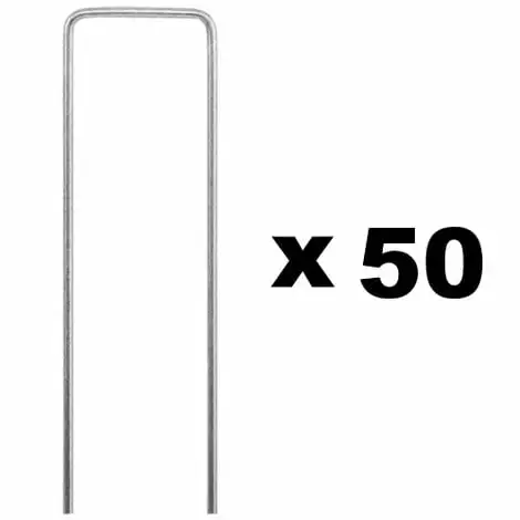 GT GARDEN Lot De 50 Piquets De Fixation Pour Jardin En Acier Galvanisé - 30 X 200 Mm 2 GT GARDEN Lot De 50 Piquets De Fixation Pour Jardin En Acier Galvanisé - 30 X 200 Mm