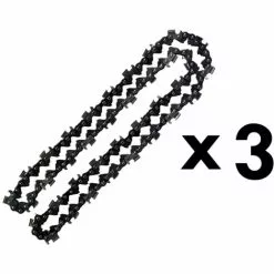 GT GARDEN Lot De 3 Chaînes 72 Maillons Pour Tronçonneuse