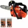 GT GARDEN Tronçonneuse élagueuse Thermique 25 Cm3, 1.2 CV, Guide 26 Cm, 2 Chaînes