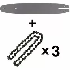 GT GARDEN Guide 12 Pouces (30 Cm) Avec Lot De 3 Chaînes 44 Maillons Pour Multifonction 4 En 1 Et Outil Sur Perche