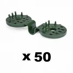 GT GARDEN Lot De 50 Clips De Fixation Verts Pour Brise Vue
