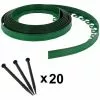 GT GARDEN Bordure De Jardin Flexible Verte - 5 Cm X 10 Mètres Avec 20 Piquets D'ancrage -GT GARDEN Soldes 64417459 1