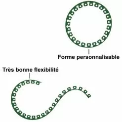 GT GARDEN Bordure De Jardin Flexible Verte - 5 Cm X 10 Mètres Avec 20 Piquets D'ancrage -GT GARDEN Soldes 64417459 3
