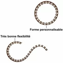 GT GARDEN Bordure De Jardin Flexible Marron - 5 Cm X 10 Mètres Avec 20 Piquets D'ancrage -GT GARDEN Soldes 64424407 3